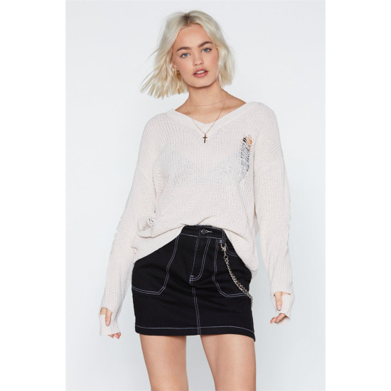 Kadın Kırmızı Degaje Yaka Triko Elbise AG3017