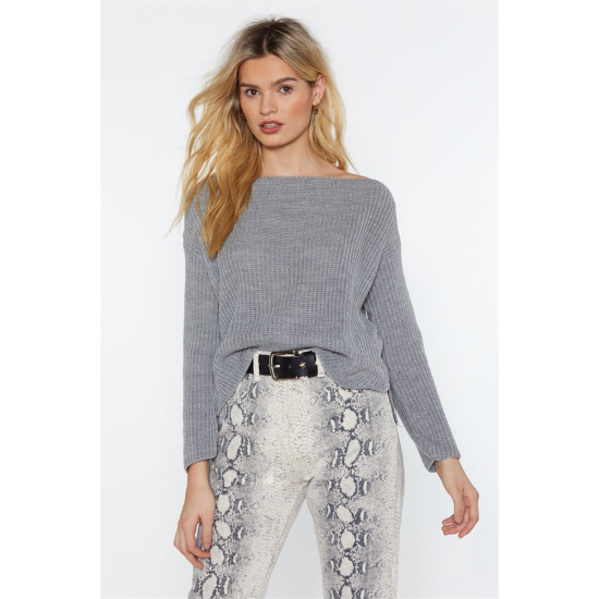 Kadın Kırmızı Degaje Yaka Triko Elbise AG3017